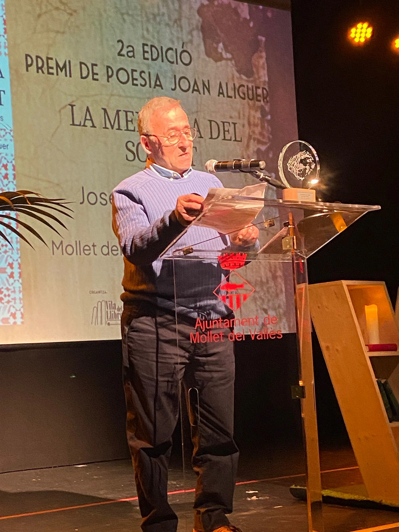 Josep Riera i Herms - Guanyador de la 2a edició del Premi Joan Aliguer